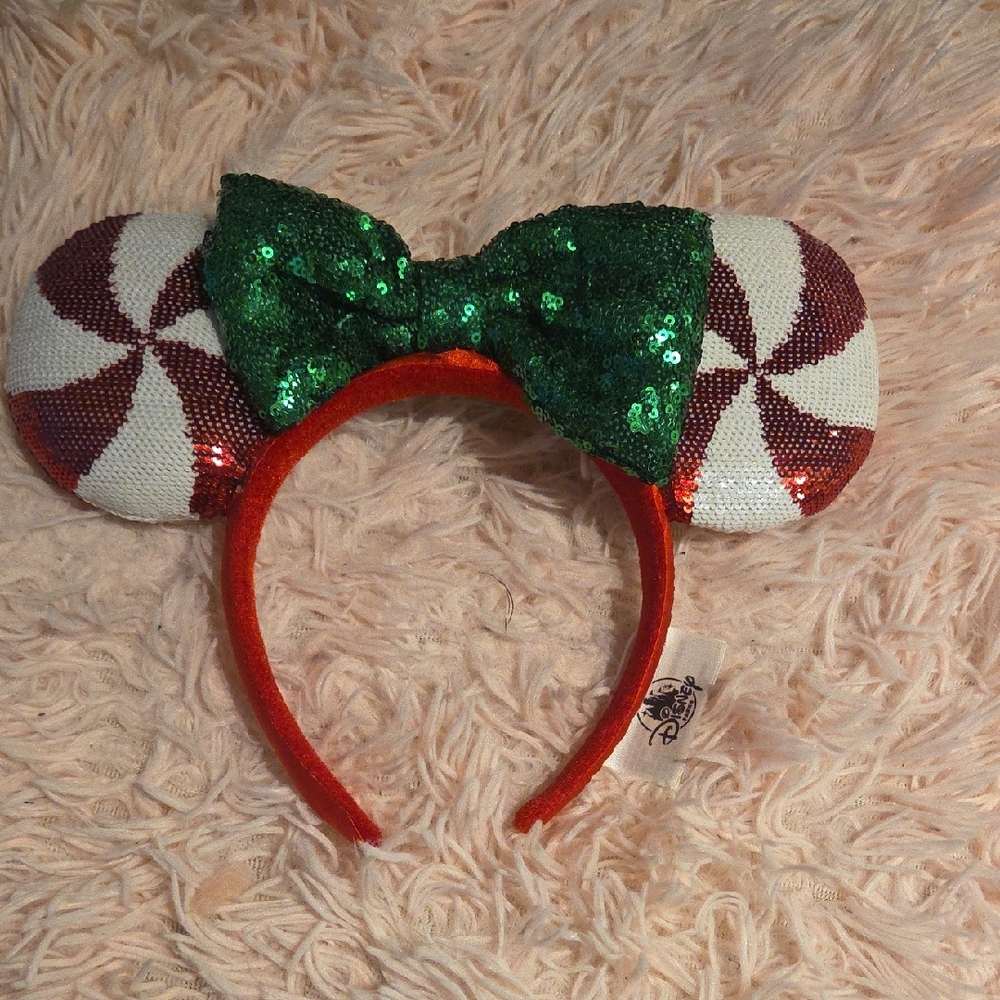 Festive Peppermint Mouse Ears Headband Disney